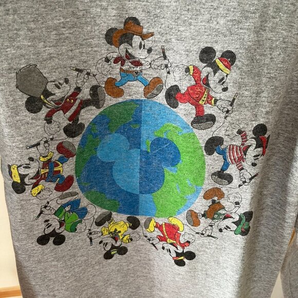 Box Lunch Disney Mickey Mouse Around the World Crewneck Sweatshirt - Picture 3 of 5